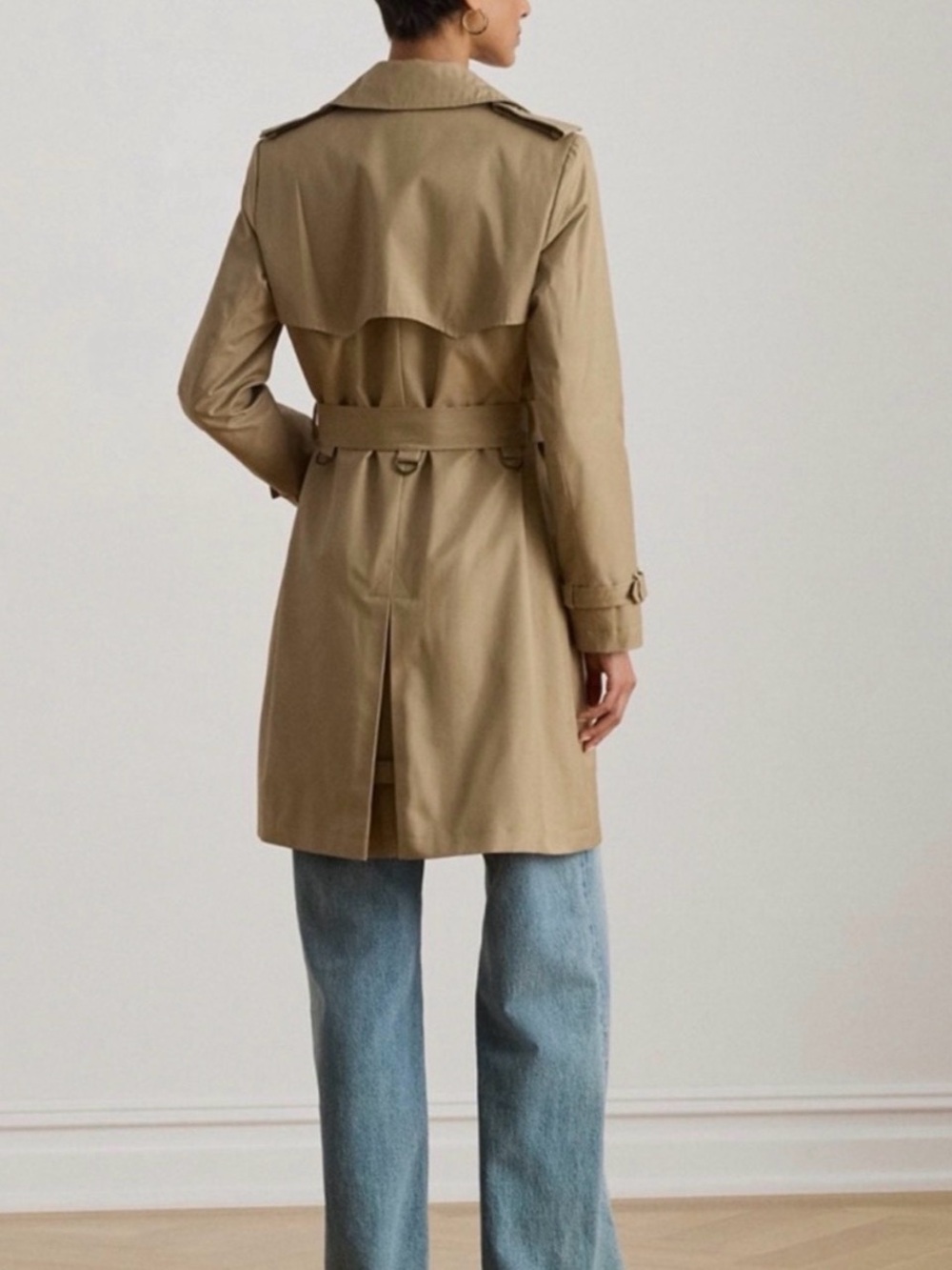 Lauren Ralph Lauren Women's Tan Double-Breasted Trench Coat - Picture 3 of 5